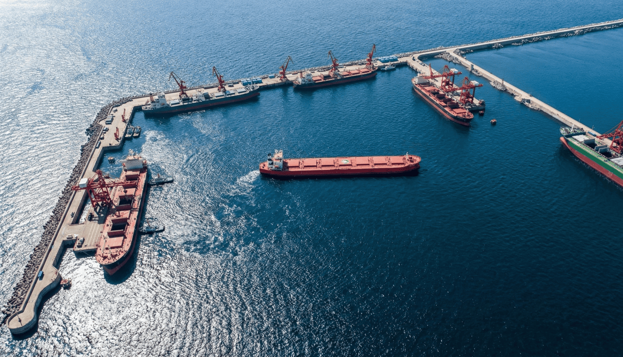 Vista panorâmica do Porto de Luís Correia